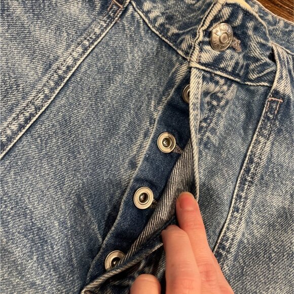 NWT Madewell Sz 31 Darted Barrel-Leg Jean Riverbend Wash Wide Relaxed Button-Fly - Picture 12 of 15